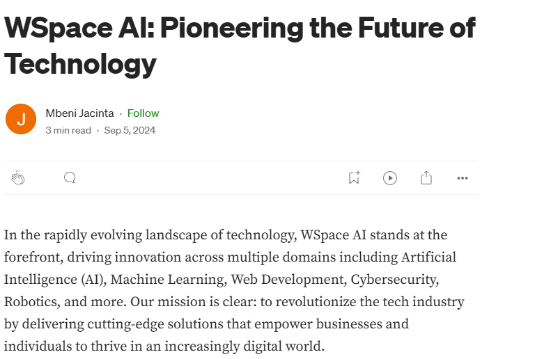 WSpace AI Blog Preview